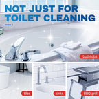 Vacplus Toilet Brush - Toilet Bowl Cleaners with Extra Long Handle, 100% Pumice Stone for Toilet Cleaning, Remove Limescale, Rust, Cleaning Supplies for Toilet, Pool, Bathroom, Sink, 4 Pack