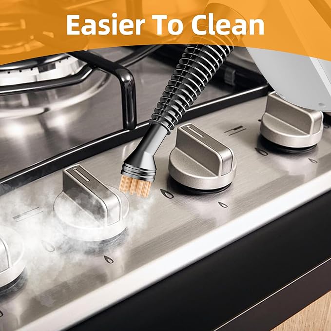 Spurgehom Handheld Multi-Surface Steam Cleaner with 11-Pc Accessories & Safety Lock – Dirty-Free, 550ML Large Capacity Steamer for Floors, Upholstery, Cars, and Home Use