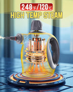 Handheld Steam Cleaner with Safety Lock, 500mL Large Tank & 19PCS Accessories - Multi-Surface Deep Cleaning for Kitchen, Bathroom, Car, Sofa - Removes Stubborn Grime, Sanitizes Surfaces (Yellow)