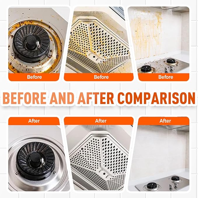 AIIONP Heavy Duty Degreaser, 2025 Upgraded Kitchen Cleaner, Multipurpose Oil Stain Remover for Restaurant Grill, Strong Cleaning Spray for Home Chef (1)