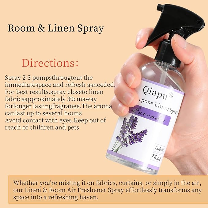 Natural Linen & Room Spray Air Freshener Mist – Scented Fabric Spray with Plant Extracts for Pillows, Sheets, and Home Fragrance. Aromatherapy Pillow Mist for Relaxation and Sleep 4PCS