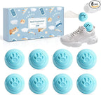 SCENTORINI Shoe Deodorizer Balls, 8 Pack Baby Powder Scent Sneaker Deodorizer Balls, Odor Eliminator for Smell Shoes Boots, Long Lasting Shoe Freshener for Gym Bags, Drawers and Small Spaces