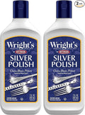 Wright's Silver_Cleaner and Polish - Ammonia Free - Use on Silver, Jewelry, Antique_Silver, Gold, Brass, Copper and Aluminum- 7 Ounce (Pack of 2)