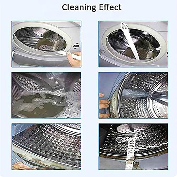 Rolling Washing Machine Cleaning Brush Long Flexible Cleaning Brush Durable Nylon Washer Drum Brush Cleaner Dryer Vent Cleaning Tool Cleaner Kit for Home Bathroom (1)