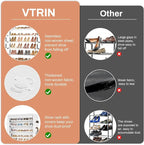 VTRIN Tall Shoe Rack with Cover, 10 Tier Shoe Organizer Storage for 50-55 Pairs Shoes and Boots Large Capacity Shoe Shelf with 8 Pockets Free Standing Shoe Rack for Closet, Entryway, Garage, White