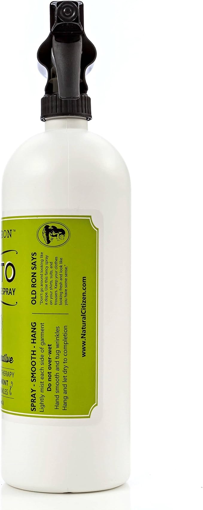 Cold Iron Wrinkle Release Spray for Clothes. 32 fl oz. Mojito Citrus Mint. Plant Based Ironing Alternative. Fast, Easy to Use. Spray, Smooth, Hang. Award Winning Formula Saves you Time