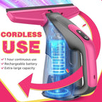 Streak-Free, Powerful and Cordless Window Vacuum Squeegee, Strong Suction and Lightweight Window Cleaner Gift with Microfiber Cloth Deep Cleans Window, Shower Glass, Mirror and Car Windshield