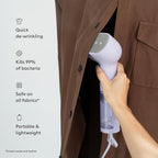 Steamery Handheld Clothes Steamer Cirrus X, 1200W, Steam Output 20g/min, Heat up in 20 Seconds, Portable, Minimalistic, Scandinavian design, Purple