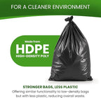 Betta 10-13 Gallon Black High-Density Trash Bags, 500 Count Box, (24x33-inch) Commercial Medium-Duty Garbage Can Liners