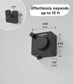 GorillaLine Basic - Retractable Clothesline Indoor Outdoor Clothes Line - Heavy Duty Clothes Drying Laundry Line - Wall Mounted Drying Rack - Air Dry Clothing - 15ft line Max Tighten with GorillaGrip