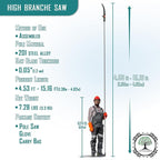 Pole Saws for Tree Trimming, 15ft Extendable Long Tree Trimmers Long Handle Pruner, Sharp Steel Blade, Tree Pruner, Tree Saw