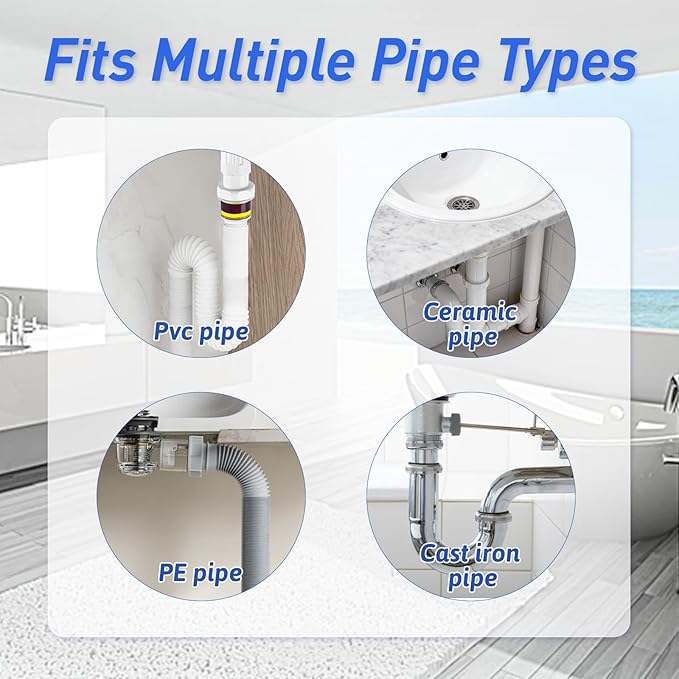 Powerful Sink Drain Cleaner - Fast Foaming Pipeline Dredging Agent for Kitchen Sink,Bathroom & Shower,Toilet Pipes (3pcs, sky blue)
