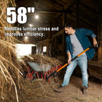 VNIMTI Pitch Fork for Gardening, 5 Tine Pitchfork Heavy Duty with Fiberglass Handle, 58 Inches