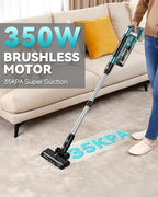 350W Cordless Vacuum Cleaner for Makita 18V Battery, 35kPa Brushless Lightweight Stick Vacuum with 3 Mode Suction, 6 in 1 Stick Vacuum Cleaner with HEPA for Floor, Carpet, Car (Battery Not Included)