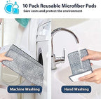 Heavy Quality Floor Mop with Bucket, Flexible Kitchen Tap Flat Squeeze Cleaning Supplies, 360° Flexible Quiet, 2 Reusable Pads, Microfiber, Adjustment Office Mop (Multicolour)