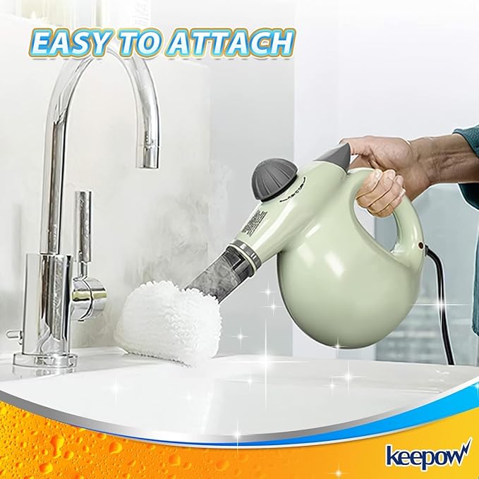 KEEPOW Universal Microfiber Cloths for Handheld Steam Cleaner Attachments Compatible with Wagner Spraytech, Bissell Steam Shot, Comforday, PurSteam, Washable Rags, 10 Pack