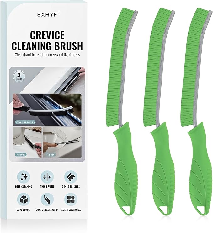 SXhyf Cleaning Brush - Hard Bristle Crevice Cleaning Brush, Multifunctional Gap Scrub Brush, Kitchen Essentials, Bathroom Cleaner Tools for Household Use, Home, Window, Toilet, Stove