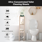 Lucent Globe Toilet Cleaning Sheets | Strips - Tough on Dirt & Stains - Safe for Toilets & Septic Systems - Convenient and Travel Friendly Toilet Bowl Cleaner - Fresh Eucalyptus