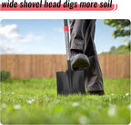 SHARK ATTACK Garden Shovel Set with D-Grip Handles - Multi-Size Steel Garden Shovels with Powder Coating for Digging, Planting & Car Emergency
