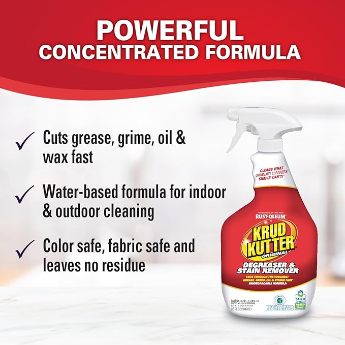 Krud Kutter KK326 Original Concentrated Cleaner/Degreaser Stain Remover Spray, 32 oz