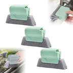 Magic Window Track Cleaner - 2024 New Groove Cleaning Brush Tools Set, Hand-held Cleaner Brushes for Tracks, Gaps, Tiles, Lines, Shutters, Car Vents (Green, 3PCS)
