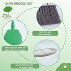 2Pcs Mini Broom and Dustpan Set,Each Set Comes with A Broom and A Dustpan Ldeal for Tight Spaces in Desk Boxes