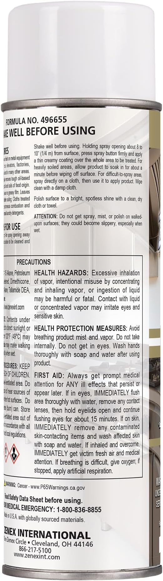 Zenex ZenaSheen H20 Stainless Steel Polish - Professional-grade Water-based Metal Cleaner, Polish & Protectant | Remove Grime & Restore Shine | Stainless Steel, Chrome, Brass & More | 16 oz (2 Pack)