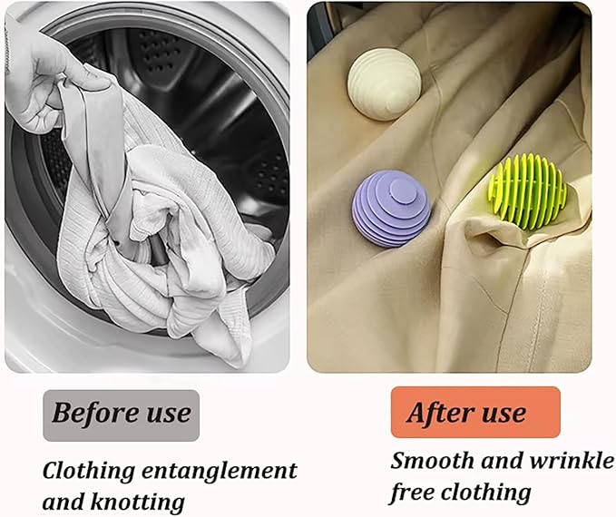 3PCS Reusable Magic Laundry Balls TPR Soft Anti-Winding Clothes Cleaning Tools (Green)