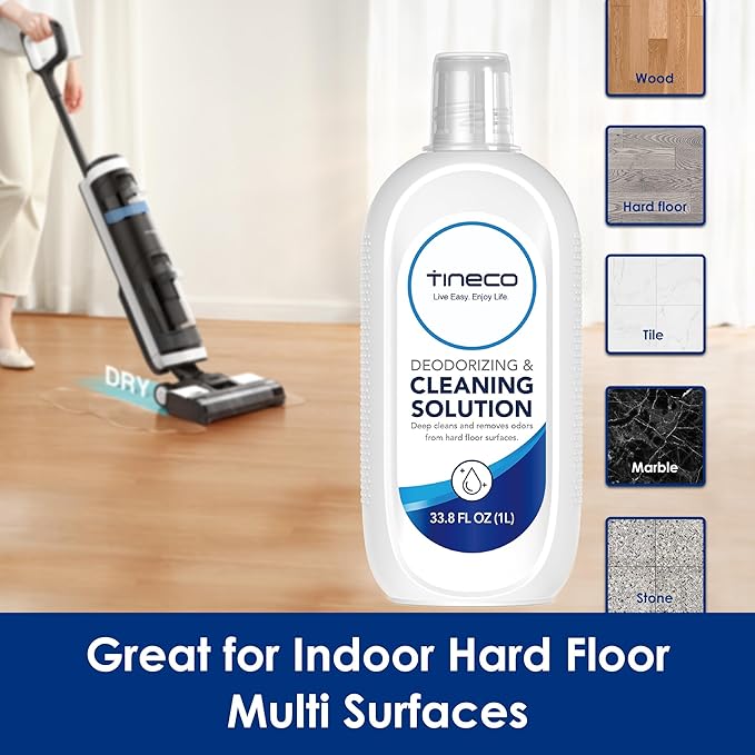 Tineco Floor Cleaning Solution 2L (33.8 OZ*2) for i5/i6 Stretch & FLOOR ONE S5/S6/S7/S9 Artist & S6/S7/S9 Master & Breeze Series, (EXCEPT iFLOOR 5 Steam/S5/ S7/ S9 Artist Steam Series) Wet Dry Vacuum