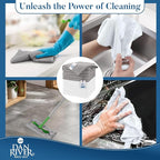 DAN RIVER 12-Pack Microfiber Towels – Ultra Absorbent, Lint-Free & Streak-Free Cleaning Cloths for Home, Car & Kitchen - Must-Have Cleaning Essentials - 12" x 12" - Gray White