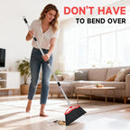 Heavy Duty Broom, 54-inch Adjustable Long Handle Angle Brooms Large Brooms for Sweeping Indoor and Outdoor Commercial Broom for Home Kitchen Patio Garage Porch Courtyard Classroom, Red
