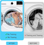 Thinp 3 Pcs Mesh Laundry Bags, Mesh Wash Bags Heavy Duty Washing Bag with Drawstring Machine Washable Garment Bag for Dormitory College Apartment Travelling Camping (White)