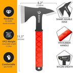 NedFoss Throwing Axes and Tomahawks, Throwing Axe Pack of 3, 11.1" Full Tang Throwing Axe Set with 3.14" Blades, Tomahawk Axe with Nylon Sheath for Axe Throwing Game, Recreation and Competition