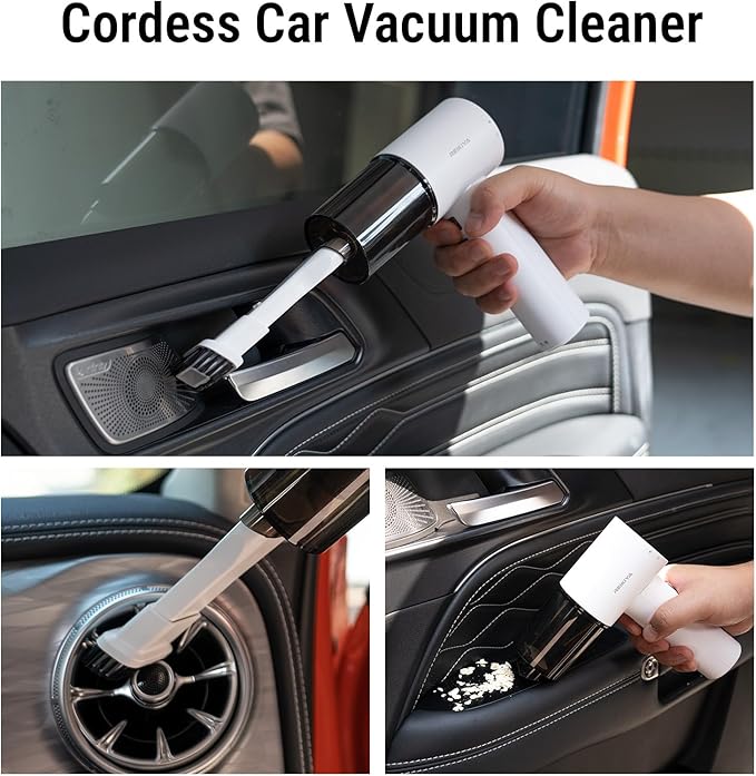 REIKIYA Portable Air Duster 150000RPM Super Power, 18000Pa Cordless Vacuum Cleaner Rechargeable Handheld Pump with LED Light, Adjustable Dust Blower for Computer Keyboard Car House Outdoor