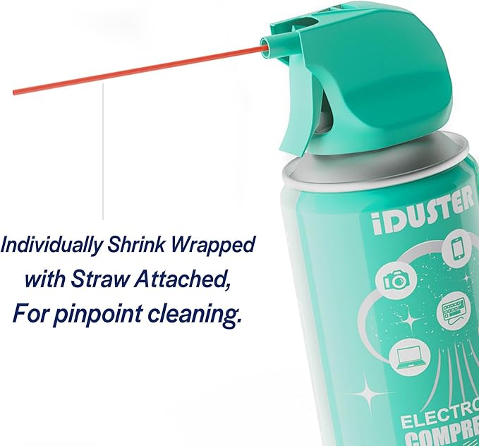 Compressed Canned Air Duster for Computer - iDuster Air Duster Compressed Air Can, 1PCS(3.5oz)