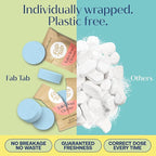 Fab Tab Bowl Cleaning Tablets - Drop-In Formula Removes Rust & Lime Buildup, Lemon Eucalyptus Scent, Septic System Compatible, Individually Wrapped