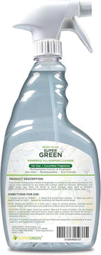 SuperGreen Powerful All-Purpose Cleaner and Degreaser | USDA Certified Bio-Based, Non-toxic, NO Ammonia or Phosphates, Cucumber Fragrance 32 fl oz 1 Pack…