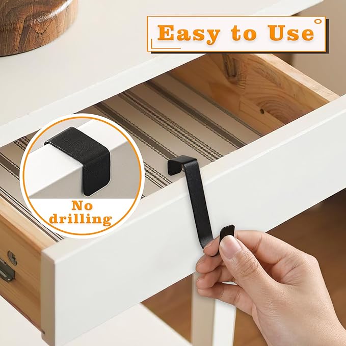 15 Pack Over The Cabinet Door Hooks, Cabinet Drawer Organizer, Metal Cabinet Hooks for Hanging Stocking Clothes Towels (Black)