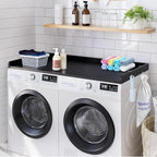 VEVOR Washer Dryer Countertop with 3 Splicing Panels, 54" x 27" Wooden Washer and Dryer Countertop with Non-Slip Pads, Water-Resistant Laundry Topper for Laundry Room Organization and Storage, Black