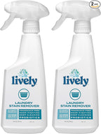 Lively Laundry Stain Remover (2 Pack), Fragrance-Free, Biodegradable Formula