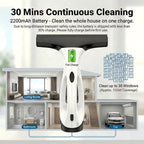 Electric Window Vacuum Squeegee, 2200mAh & 2000Pa Cordless Window Cleaner Tool with 150ml Water Collection Tank, Window Cleaning Kit for Shower Glass, Car, Door, Mirror, Home