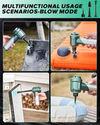 Saker Foldable Handheld Car Vacuum Cleaner Portable Cordless, 17000PA High Power Mini Vacuum Cleaner and Air Duster with Brushless Motor for Home,Cars,Office Cleaning HL133 Olive Green