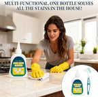 Home Stain Cleaner Gel, Home Remover Gel, Deep Cleaning Gel for Tile Gaps, Washing Machine, Refrigerator Strips, Home Kitchen Sinks, Wall & Shower Stains - 6.76 Fl oz