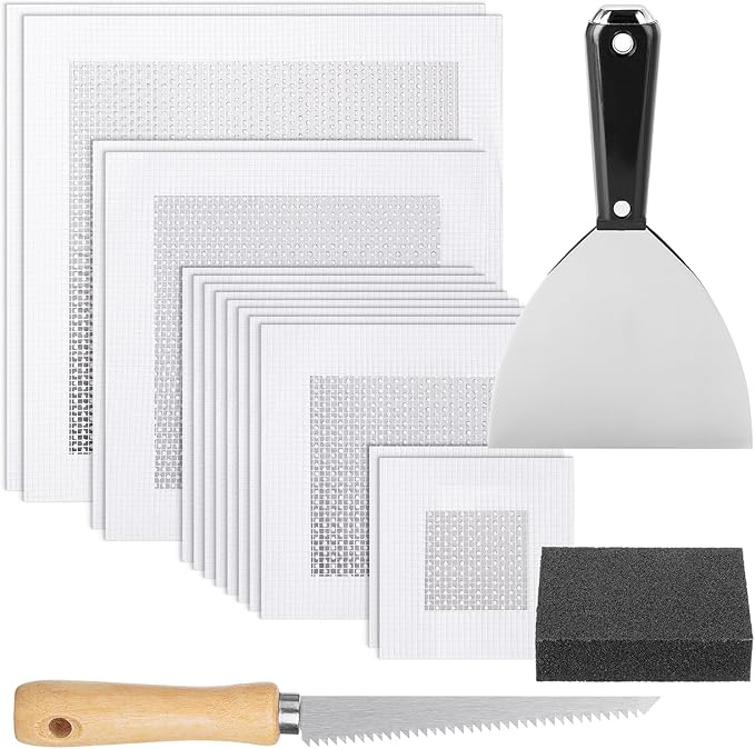 Bates- Drywall Repair Kit, 17 pcs, Dry Wall Patch Kits, Wall Repair Patch Kit, Wall Patch Repair Kit, Drywall Hole Patch, Drywall Patch Kit for Holes Drywall, Wall Hole Repair Kit, Drywall Patch Hole