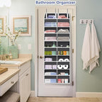 UVIAHOMI Heavy Duty Over The Door Organizer 5 Tiers, Extra Large Behind Door Storage of 10 Front & 10 Mesh Pockets, 80lb Weight Capacity, Hanging Doors Storage for Closet Bedroom Nursery, Dark Gray