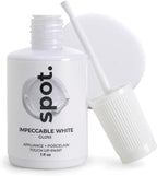 spot. Touch Up Paint, Porcelain + Appliance Repair Kit, for Chips, Scratches, Cracks, and Spots on Tiles, Metal Surfaces, Ceramics, and Fiberglass, White Gloss, 1 Fl Oz