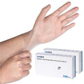 OKIAAS Disposable Gloves S, Food Safe, Bulk of 200 Pcs|Latex and Powder-Free Clear Vinyl Gloves for Cleaning, Food Prep