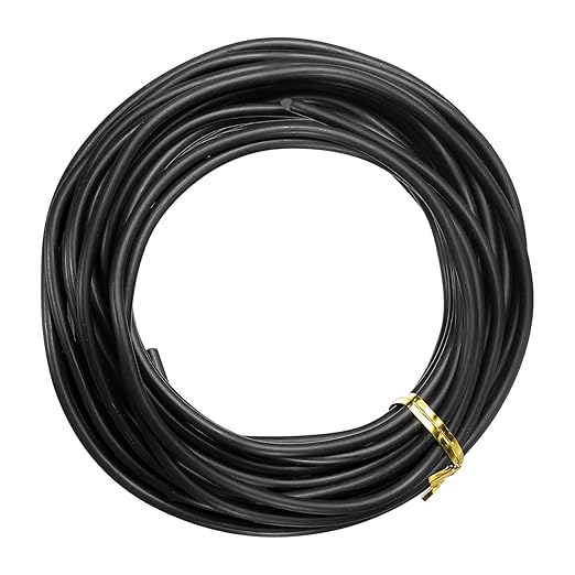 Bonsai Training Wire, 3.5mm x 32.8 ft Anodized Aluminum Floral Plant Training Wire Bendable Metal Stems Accessories for Gardening Branch Fixing Crafts (Black)