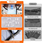 TasticTotes 4 Pack Clear Storage Bags for Comforter, Clothes & Bedding, Plastic Blanket Storage with Zipper and Handle, Moving Bags, Closet Organizer and Under-Bed Storage (40L)
