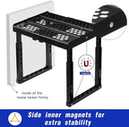 Locker Organizer Shelf， Adjustable Width and Height, Ideal Locker for School, Office, and Gym Lockers (Black 2 Pack), PLKSLF01